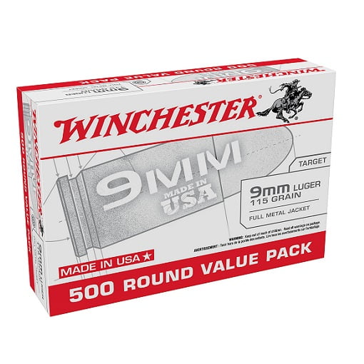 Winchester USA 9mm Luger 115 Grain