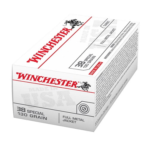 Winchester USA Full Metal Jacket .38 Special 130 Grain