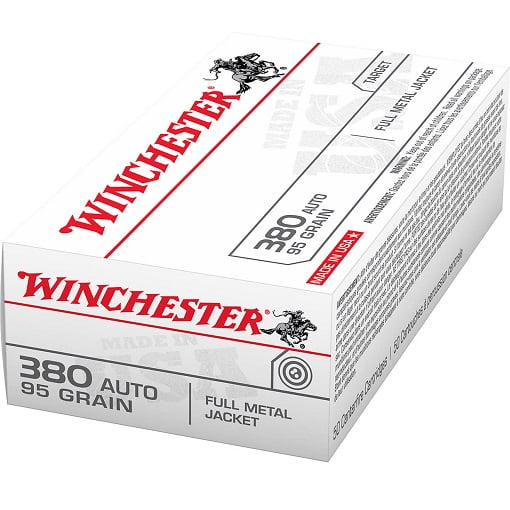 Winchester USA Full Metal Jacket .380 Automatic 95 Grain