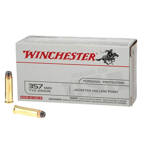 Winchester USA JHP .357 Magnum 110 Grain 1