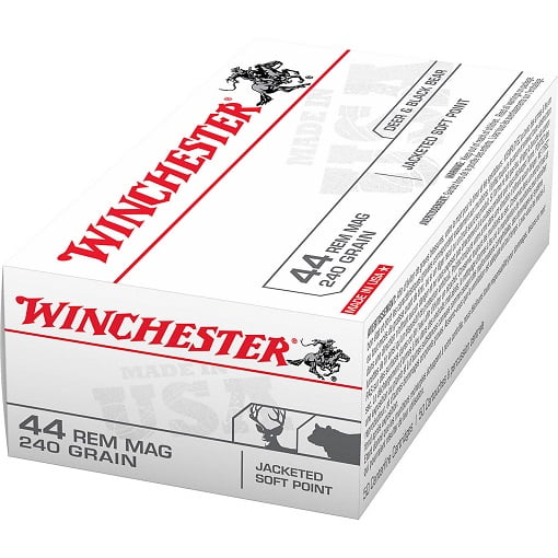Winchester USA Jacketed Soft Point .44 Remington Magnum 240 Grain